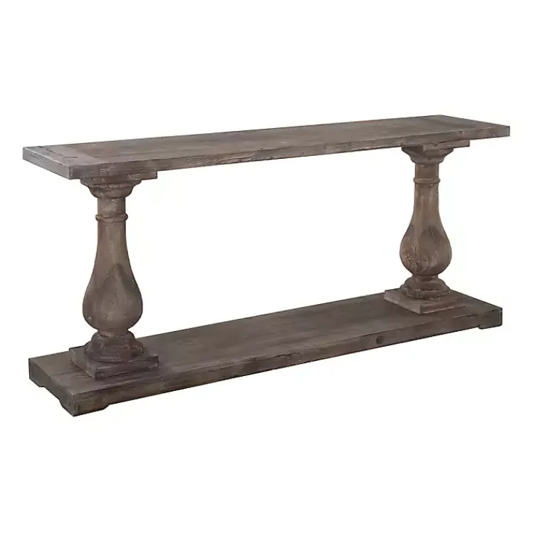 Kirklands Home Console Tables|Reclaimed Pine Caroline Console Table Brown
