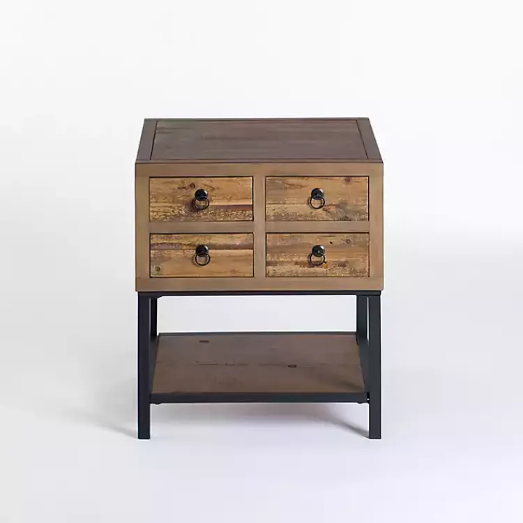 Kirklands Home Accent & End Tables|Reclaimed Wood Accent Table with Keeping Drawers Brown