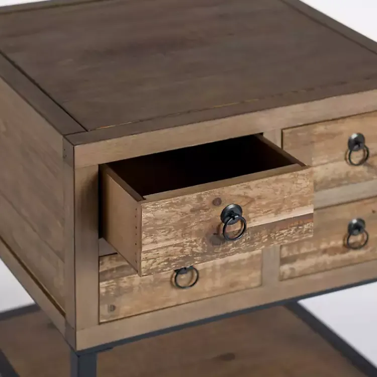 Kirklands Home Accent & End Tables|Reclaimed Wood Accent Table with Keeping Drawers Brown