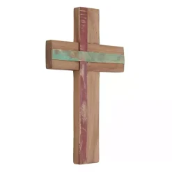 Kirklands Home Wall Plaques|Reclaimed Wood Cross Wall Plaque Brown
