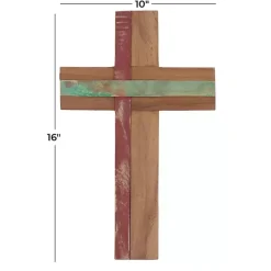 Kirklands Home Wall Plaques|Reclaimed Wood Cross Wall Plaque Brown