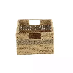 New Rectangular Baskets with Metal Handles, Set of 4 Baskets & Boxes