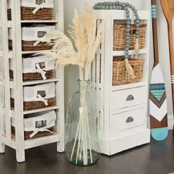 Discount Recycled Glass Clear Aqua Floor Vase Vases