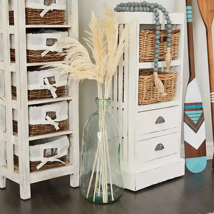 Discount Recycled Glass Clear Aqua Floor Vase Vases