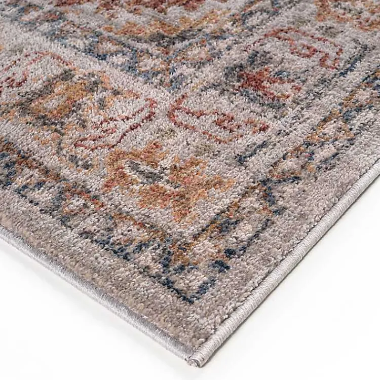 Kirklands Home Area Rugs|Red & Blue Vintage Medallion Area Rug, 5x7