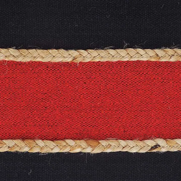 Red & Navy Nautical Rope Throw Pillow. 20x20 Pillows