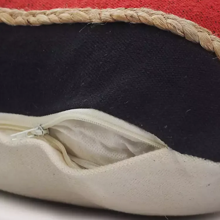 Red & Navy Nautical Rope Throw Pillow. 20x20 Pillows