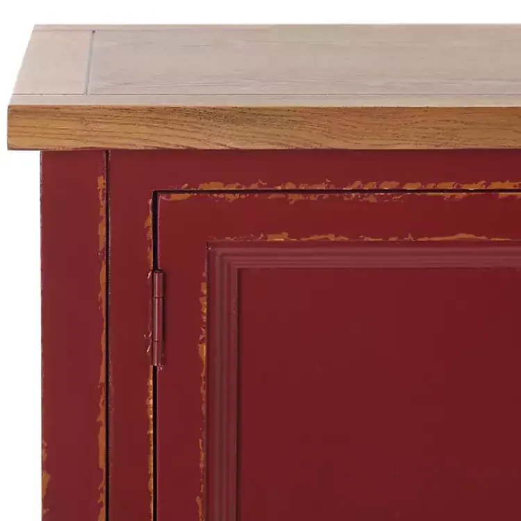 Kirklands Home Cabinets & Sideboards|& Oak 4-Drawer Charlotte Sideboard Red