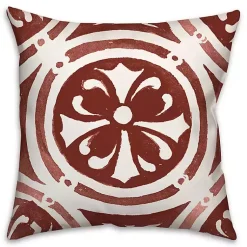 Hot Red & White Medallion Indoor/Outdoor Pillow Pillows