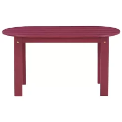 Kirklands Home Outdoor Tables|Acacia Wood Oval Adirondack Coffee Table Red