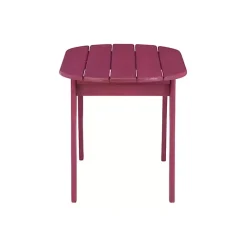 Kirklands Home Outdoor Tables|Acacia Wood Oval Adirondack Coffee Table Red