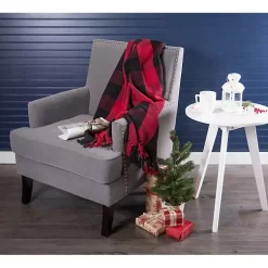 Online Red and Black Buffalo Check Throw Blankets & Throws