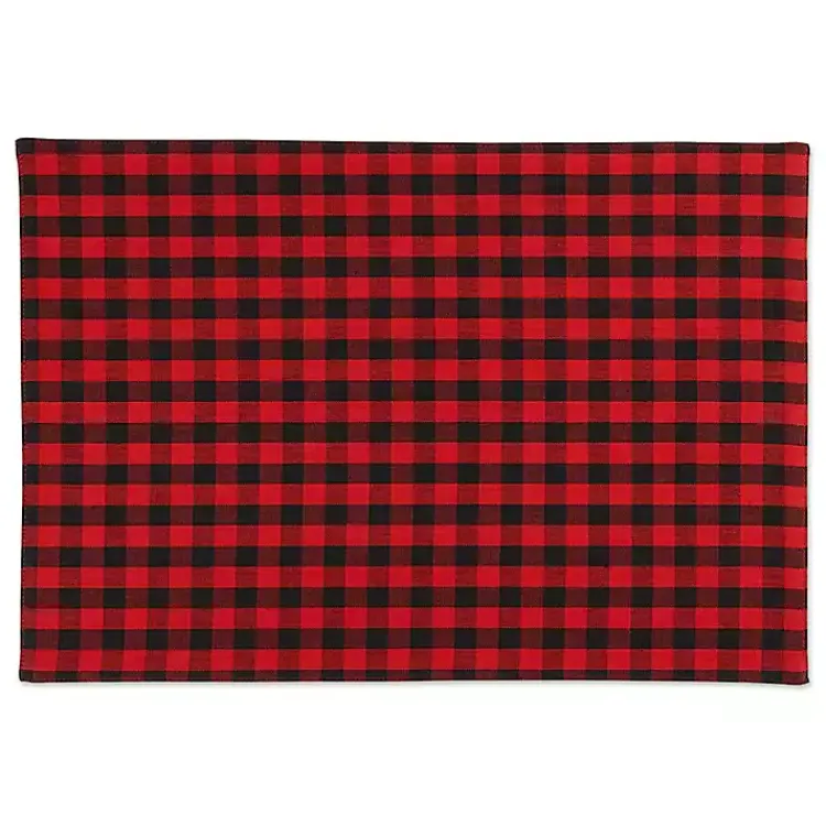 Best Red and Black Gingham Placemats, Set of 4 Christmas Dining & Entertaining
