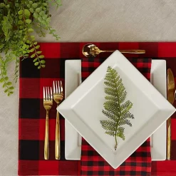Best Red and Black Gingham Placemats, Set of 4 Christmas Dining & Entertaining