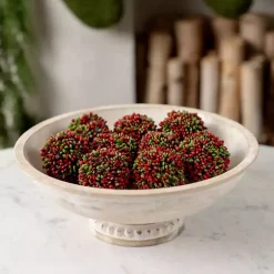 New Red and Green Christmas Orb Bowl Filler Christmas Decorations