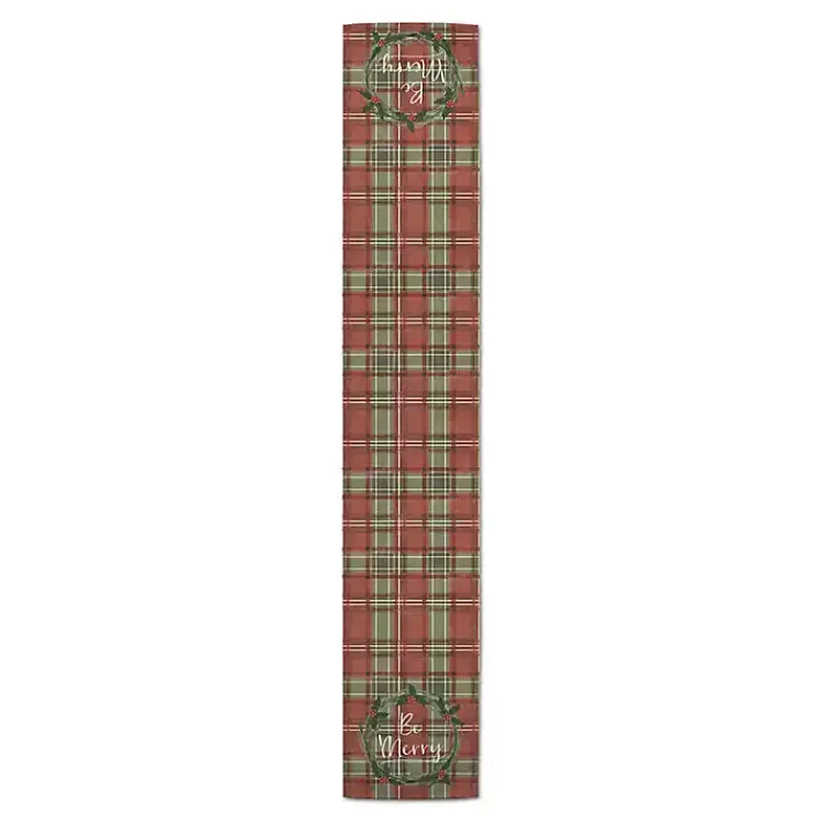 Discount Red and Green Plaid Be Merry Table Runner Christmas Dining & Entertaining