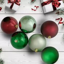 New Red and Green Shatterproof Ornaments, Set of 32 Christmas Ornaments