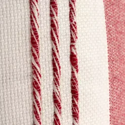 New Red and Ivory Color Block Pillow Pillows