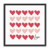 Sale Red and Pink Hearts Freamed Canvas Art Print Valentines Day Decorations
