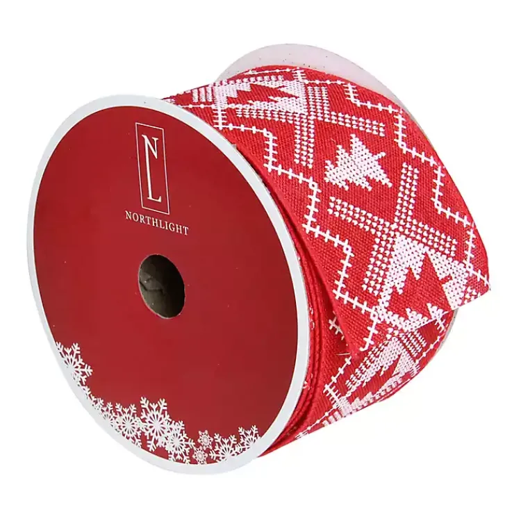Best Red and White Nordic Tree 16 yard Christmas Ribbon Christmas Tree Decorations