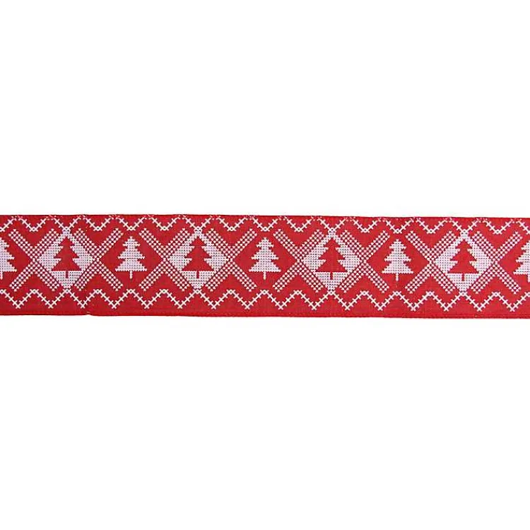 Best Red and White Nordic Tree 16 yard Christmas Ribbon Christmas Tree Decorations