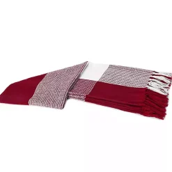 Sale Red and White Plaid Organic Cotton Throw Blankets & Throws