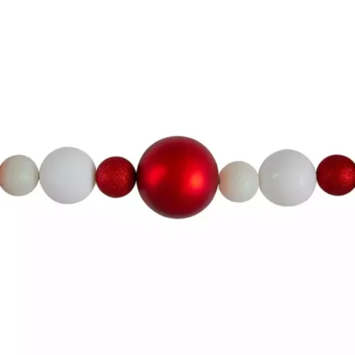 Outlet Red and White Shatterproof Ornament Tree Garland Christmas Tree Decorations