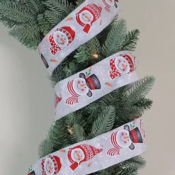 Online Red and White Snowman 16 yard Christmas Ribbon Christmas Tree Decorations