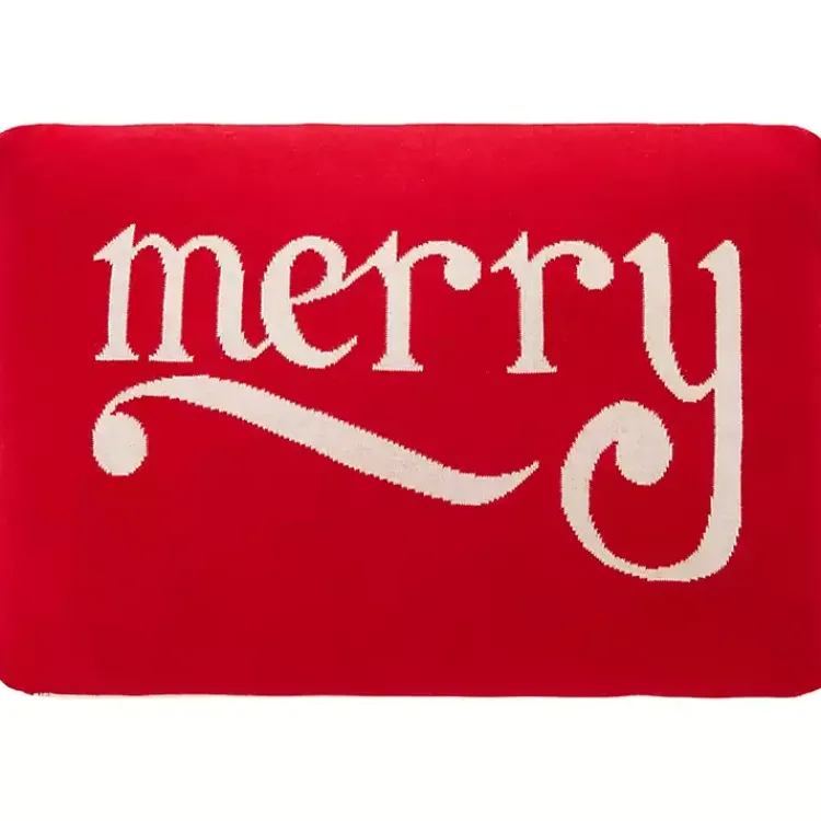 Clearance Red Be Merry Pillow Christmas Pillows