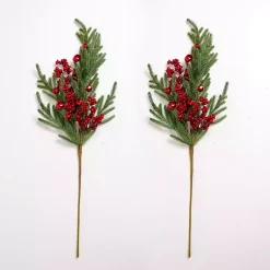 Outlet Berries & Bells Christmas Stems, Set of 2 Stems & Bouquets