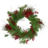 Discount Red Berry and Pine Mix Wreath Christmas Wreaths