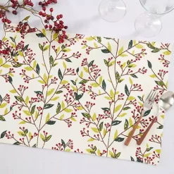 Kirklands Home Table Linens|Red Berry Delight Cotton Placemats, Set of 4
