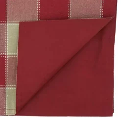Kirklands Home Table Linens|Red Block Plaid Table Runner, 90 in.
