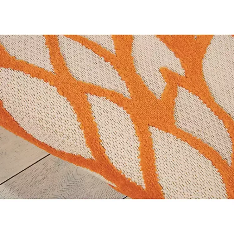 Kirklands Home Outdoor Rugs|Red Bright Floral Burst Outdoor Area Rug, 5x7