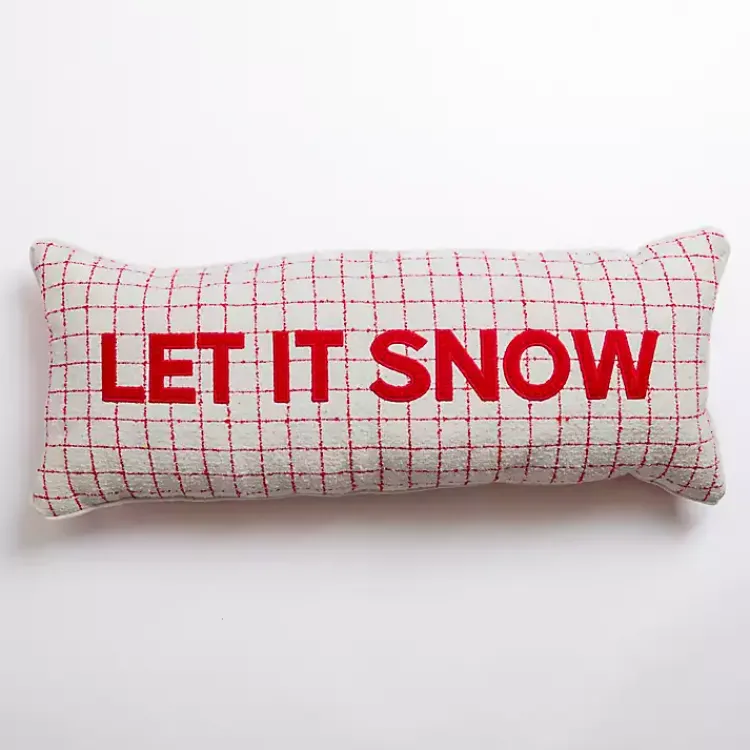 Best Checked Let it Snow Christmas Pillow Christmas Pillows