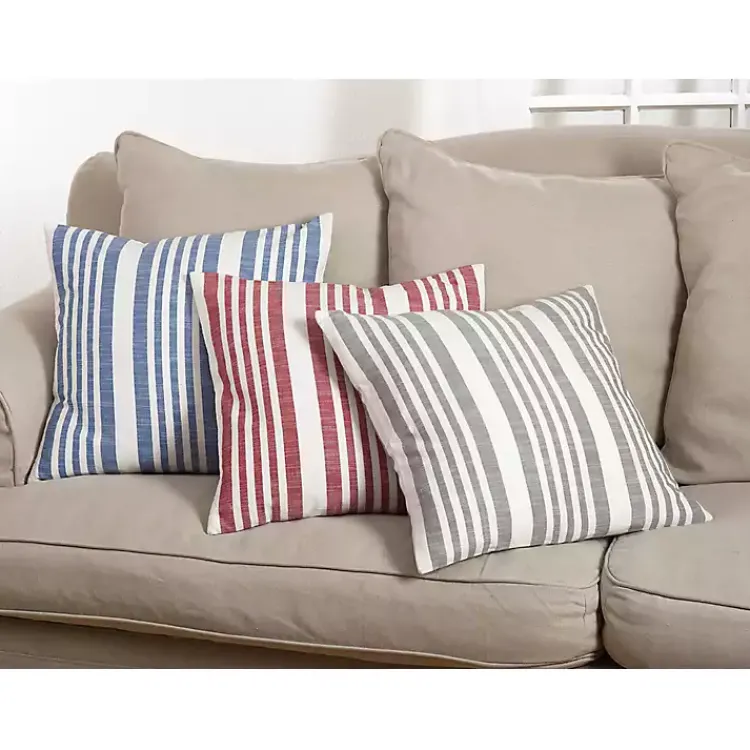 Best Red Coastal Stripe Pillow Pillows