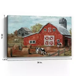Kirklands Home Canvas Art|Red Country Barn Giclee Canvas Art Print Multi