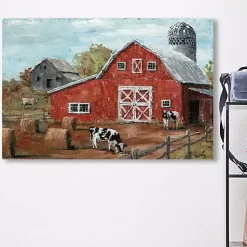Kirklands Home Canvas Art|Red Country Barn Giclee Canvas Art Print Multi