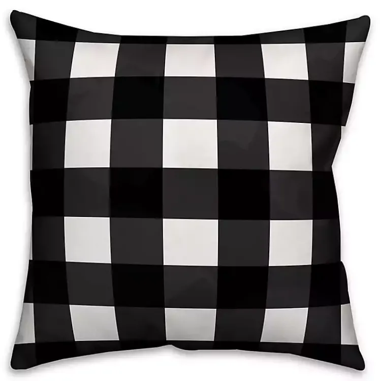 Kirklands Home Outdoor Cushions & Pillows|Red Floral Buffalo Check Outdoor Pillow