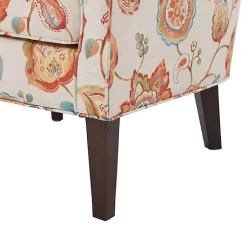 Kirklands Home Accent Chairs|Red Floral Colette Accent Chair