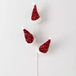 Best Glitter Santa Spray Stems, Set of 3 Christmas Tree Decorations