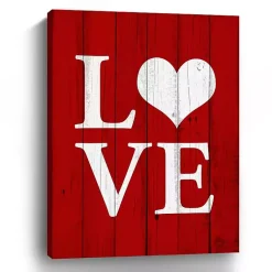 Clearance Red Heart Love Canvas Art Print Valentines Day Decorations