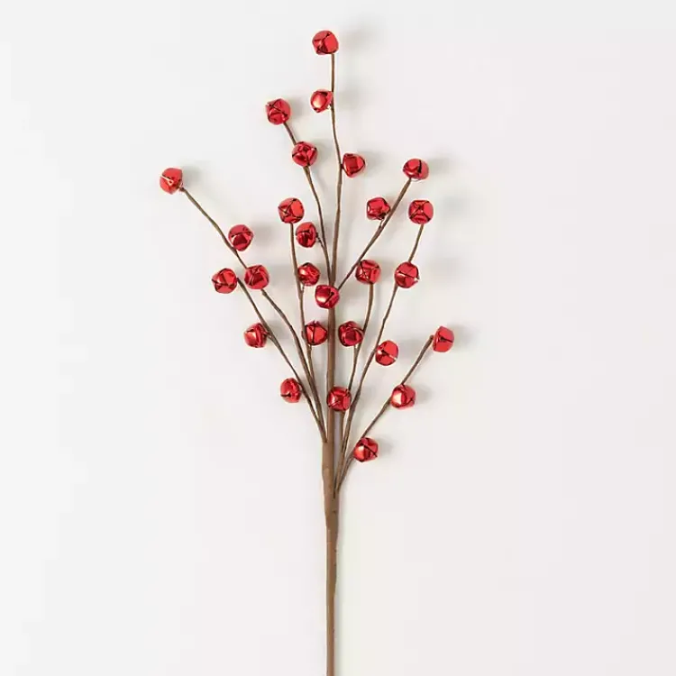 Jingle Bells Christmas Spray Stems, Set of 3 Christmas Tree Decorations