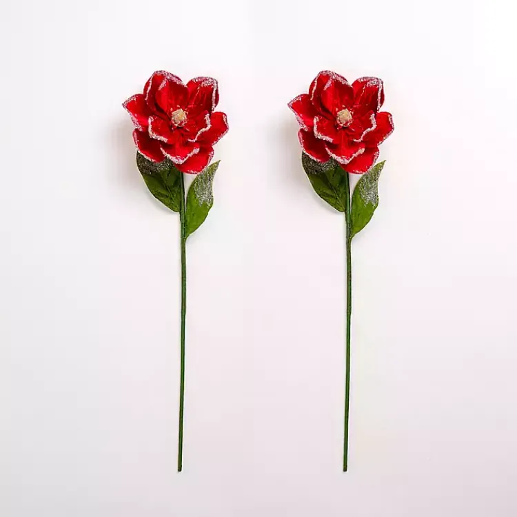 New Magnolia Christmas Stems, Set of 2 Stems & Bouquets