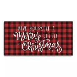 Discount Red Merry Little Christmas Giclee Canvas Art Print Christmas Art & Wall Decor