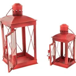 Hot Metal Mission Style Lanterns, Set of 2 Lanterns