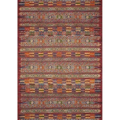 Kirklands Home Outdoor Rugs|Red Multicolor Southwestern Outdoor Area Rug, 7x11