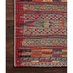 Kirklands Home Outdoor Rugs|Red Multicolor Southwestern Outdoor Area Rug, 7x11