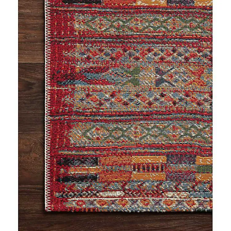 Kirklands Home Outdoor Rugs|Red Multicolor Southwestern Outdoor Area Rug, 7x11