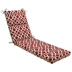 Kirklands Home Outdoor Cushions & Pillows|Red New Geometric Outdoor Chaise Cushion